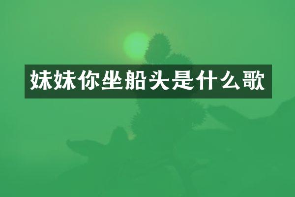 妹妹你坐船头是什么歌