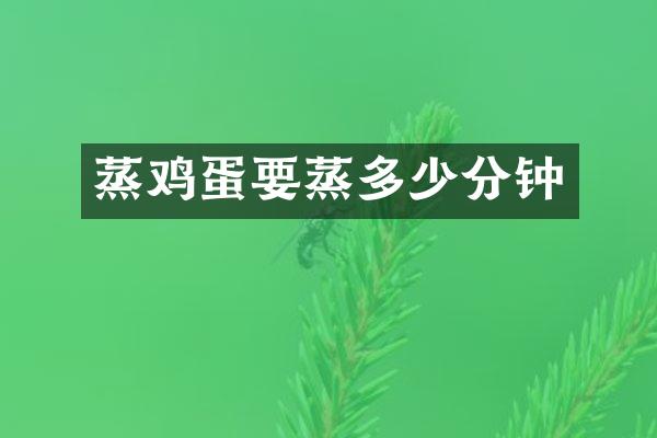 蒸鸡蛋要蒸多少分钟