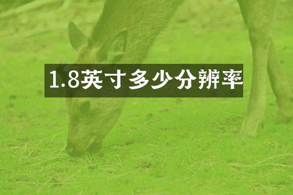 1.8英寸多少分辨率