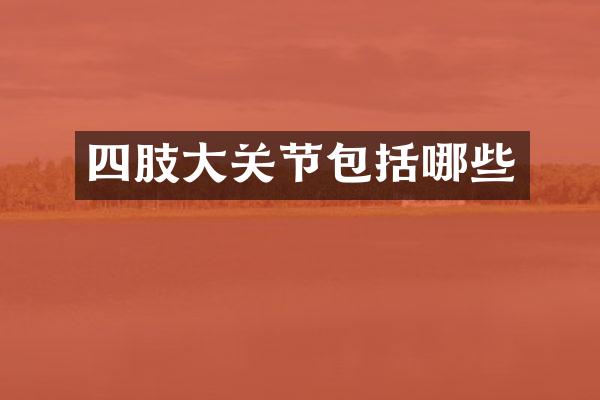 四肢大关节包括哪些