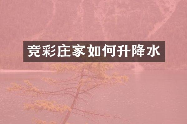竞彩如何升降水