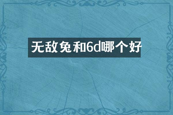 无敌兔和6d哪个好