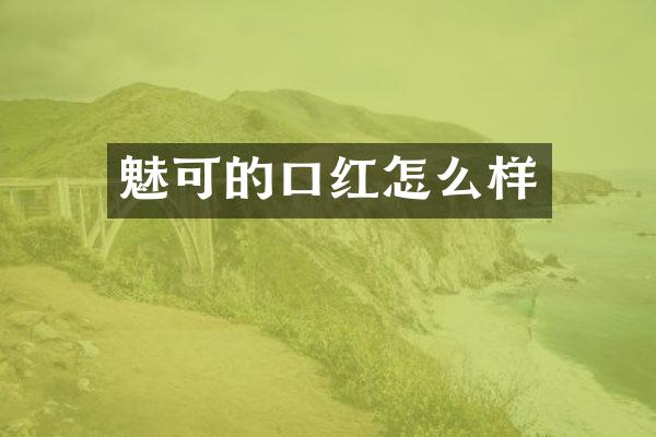 魅可的口红怎么样