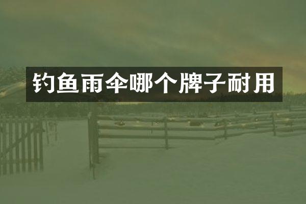 钓鱼雨伞哪个牌子耐用