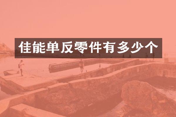 佳能单反零件有多少个