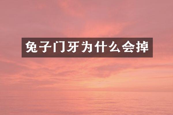 兔子门牙为什么会掉