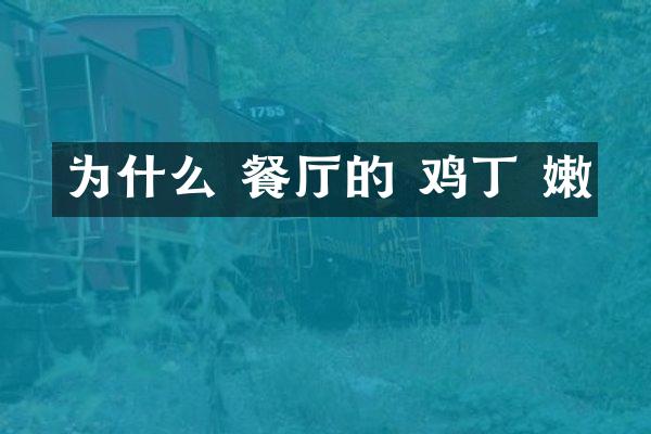 为什么 餐厅的 鸡丁 嫩