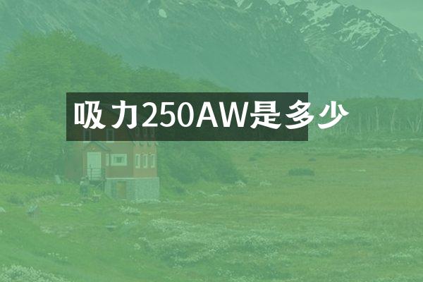 吸力250AW是多少