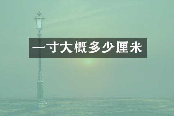 一寸大概多少厘米