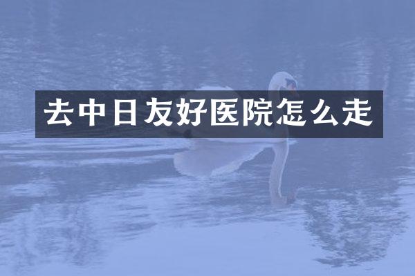 去中日友好医院怎么走