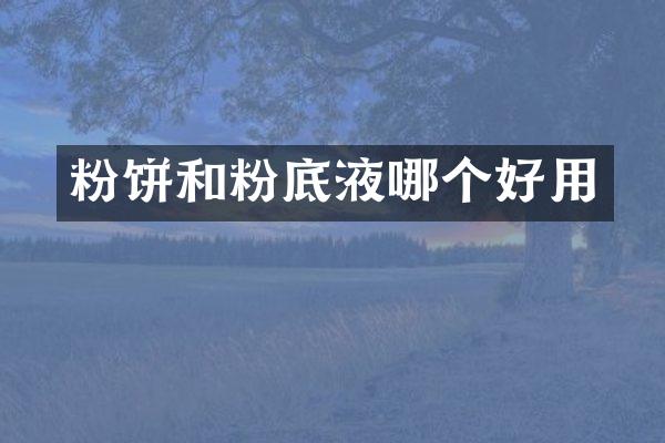 粉饼和粉底液哪个好用