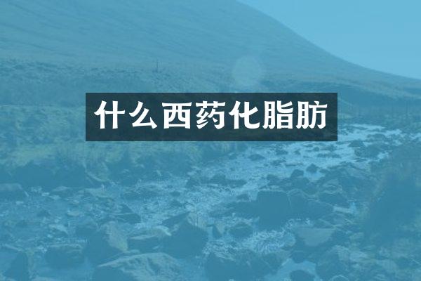 什么西药化脂肪