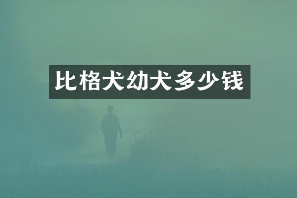 比格犬幼犬多少钱