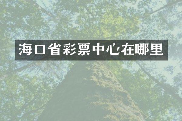 海口省彩票中心在哪里