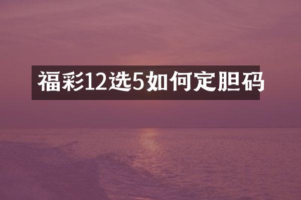 12选5如何定胆码