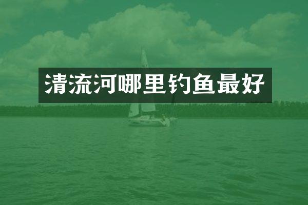 清流河哪里钓鱼最好
