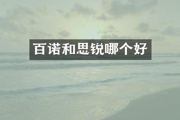 百诺和思锐哪个好