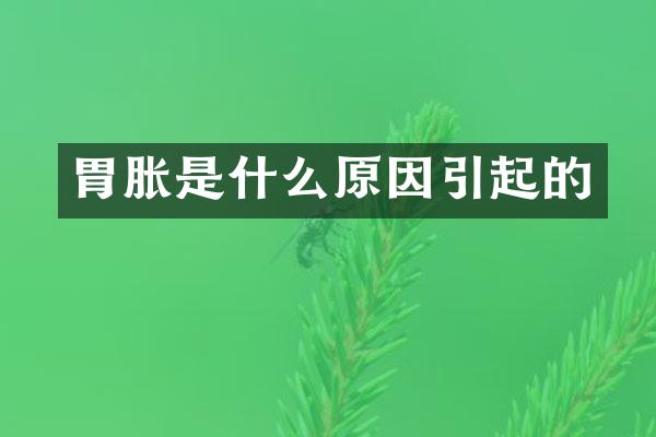 胃胀是什么原因引起的