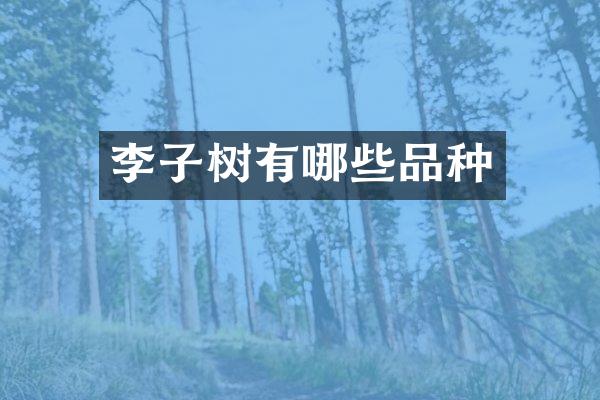 李子树有哪些品种