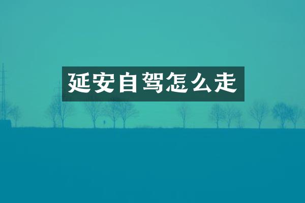 延安自驾怎么走
