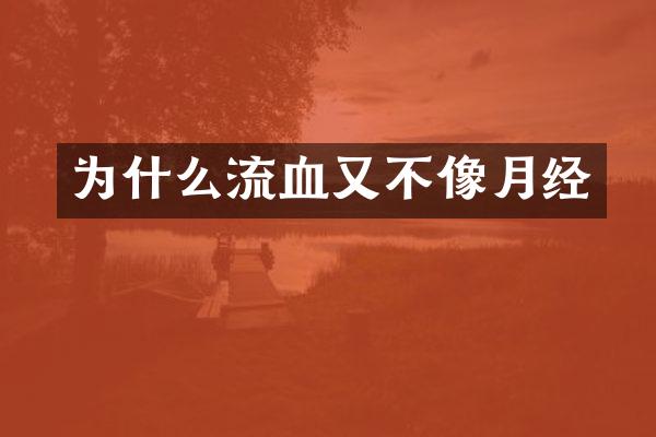 为什么流血又不像月经