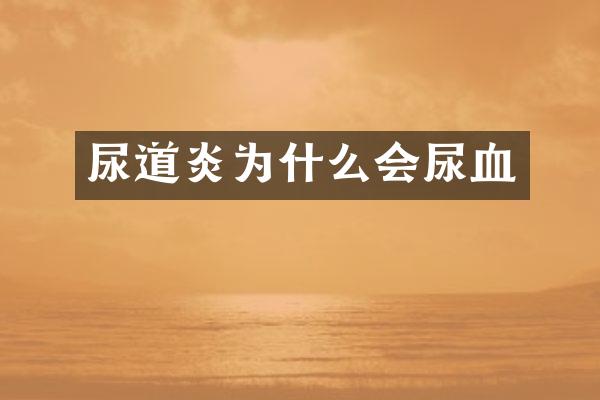 尿道炎为什么会尿血