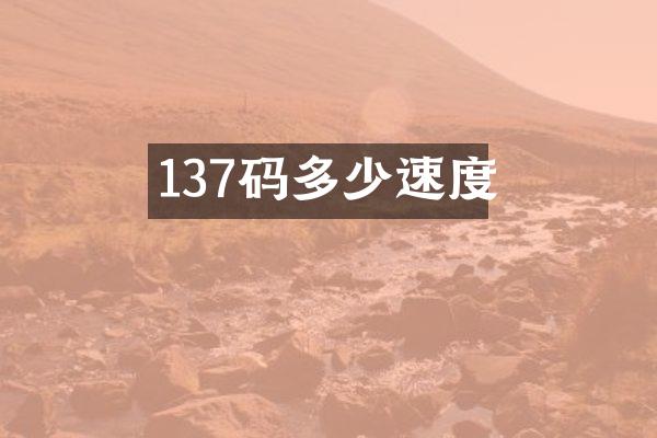137码多少速度