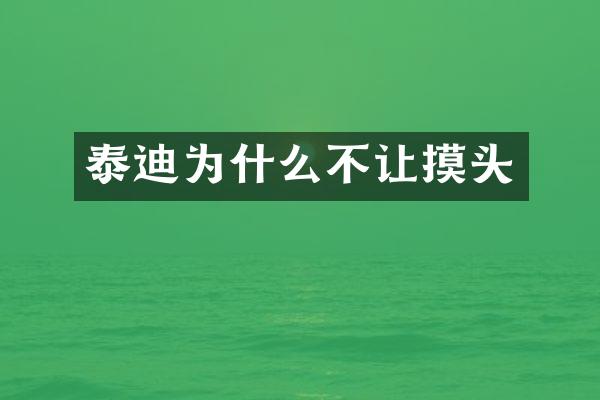 泰迪为什么不让摸头