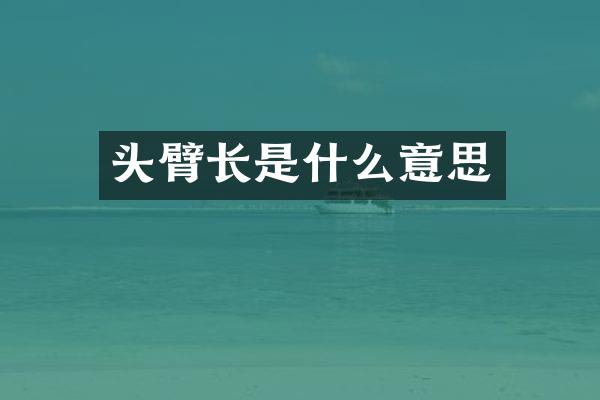 头臂长是什么意思