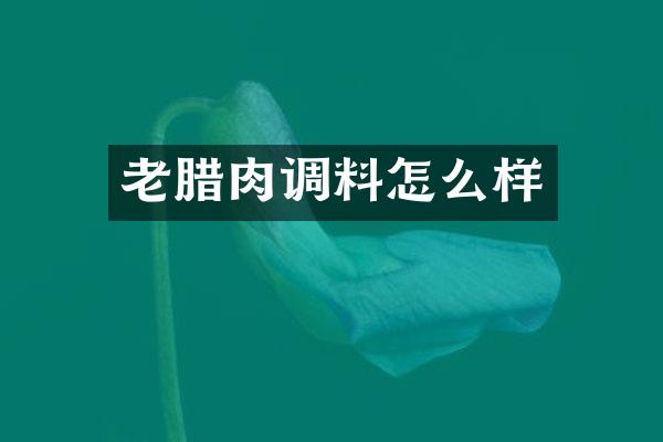 老腊肉调料怎么样