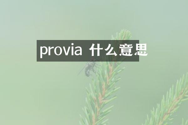 provia 什么意思