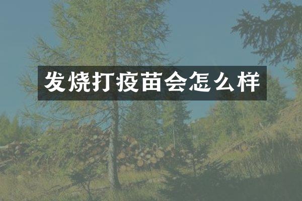 发烧打疫苗会怎么样