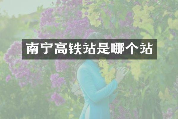 南宁高铁站是哪个站