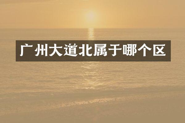 广州大道北属于哪个区