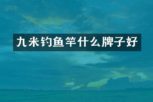 九米钓鱼竿什么牌子好