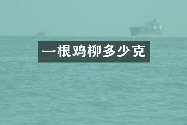 一根鸡柳多少克