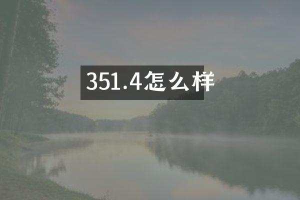 351.4怎么样