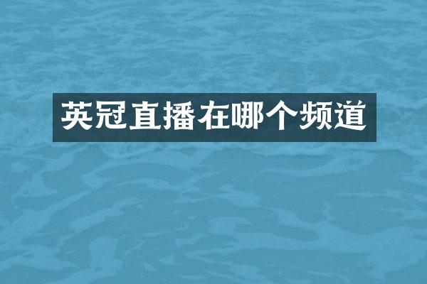 英冠直播在哪个频道