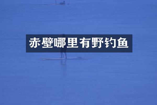 赤壁哪里有野钓鱼