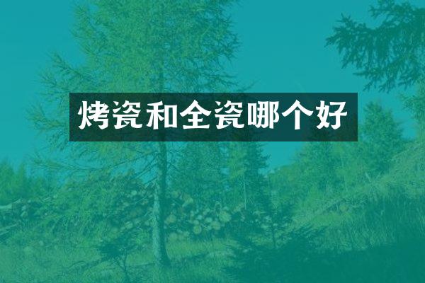 烤瓷和全瓷哪个好