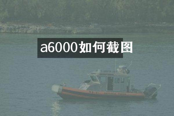 a6000如何截图