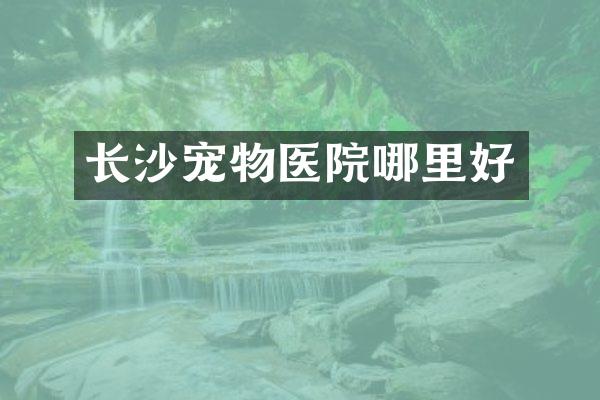 长沙宠物医院哪里好