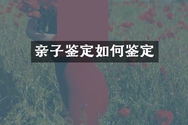亲子鉴定如何鉴定