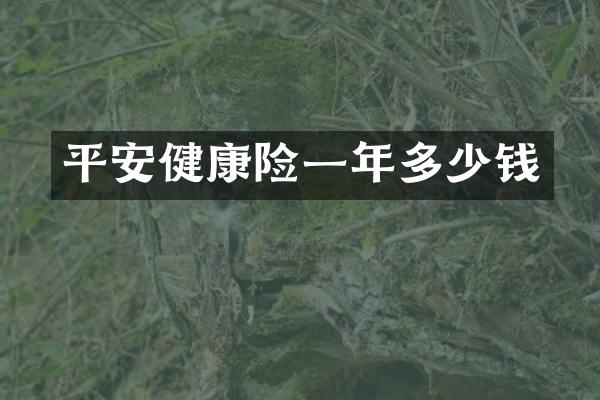 平安健康险一年多少钱