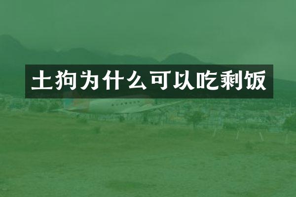 土狗为什么可以吃剩饭