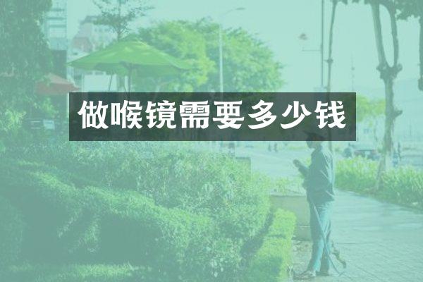 做喉镜需要多少钱