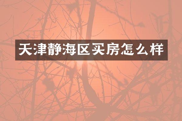 天津静海区买房怎么样