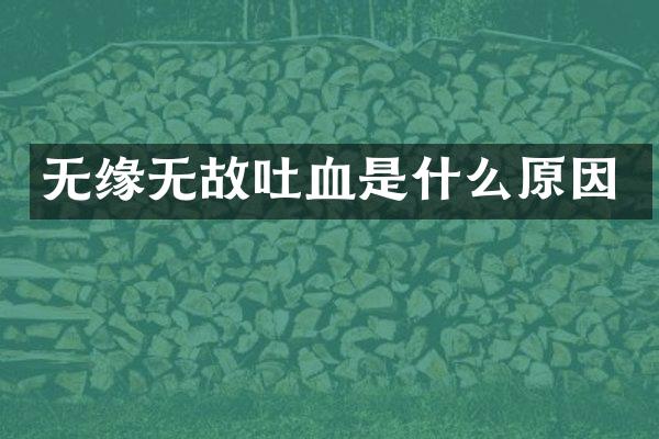 无缘无故吐血是什么原因