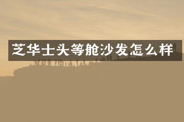芝华士头等舱沙发怎么样