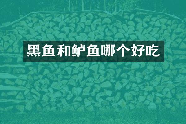 黑鱼和鲈鱼哪个好吃